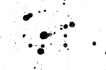 Stains and splashes on a transparent background, ideal for overlay textures