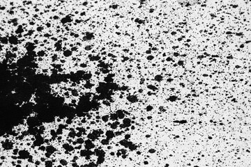 Black and white brush splatter on a transparent background