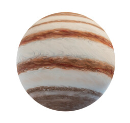 planet Jupiter on white, isolated