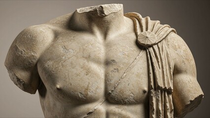 Ancient Marble Torso Sculpture