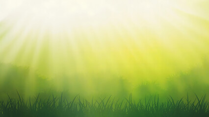 Obraz premium Nature Background Featuring Gradient from Bright Yellow-Green to Deep Forest Green with Grass Texture - serene backdrop