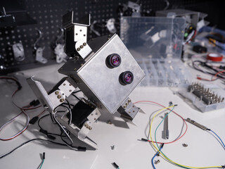 I made my own robot.Repair the robot on the workbench