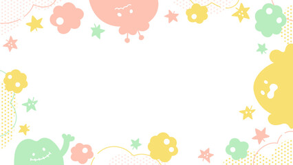 動画配信用の背景67　秋のモミジとモンスター