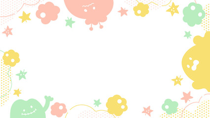 動画配信用の背景67　秋のモミジとモンスター