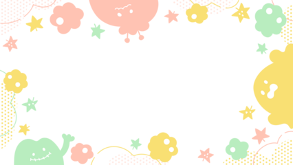 動画配信用の背景67　秋のモミジとモンスター