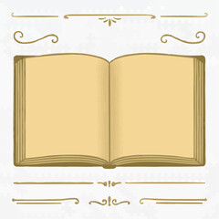 高級感のある本のイラストセット