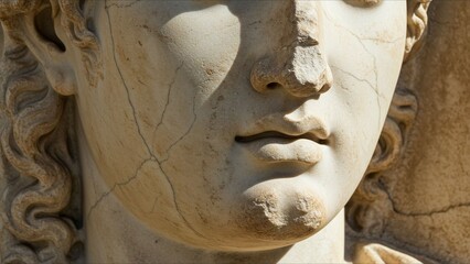 Marble Statue Face CloseUp
