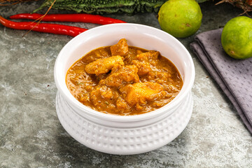 Indian cuisine - spicy chicken curry