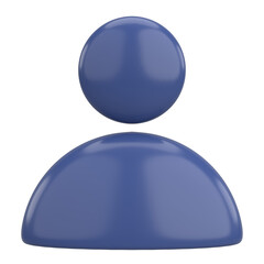 User icon. Account icon. 3D illustration.