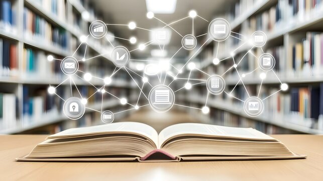 Exploring knowledge connections in a library interactive digital content modern environment