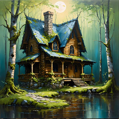 chinese temple at night