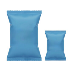 Blue Chips Bag Isolated on Transparent Background