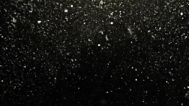 A black background deep space, layered with faint film scratches dust particles. flickering specks damaged film stars, vignette edges haunting old look text overlay. sci-fi intros, dark trailers