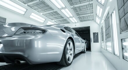 Car paint booth automotive refinishing spray painting service