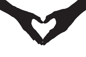 two hands forming a heart shape vector clipart