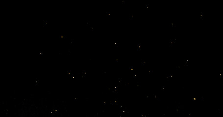 Detailed wave of airborne clay dust swirling in chaotic motion, captured in freeze  motion. Dramatic natural explosion of earthy particles on black background.