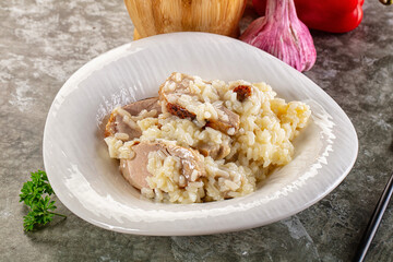 Risotto woth fried duck breast