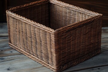 empty wicker basket