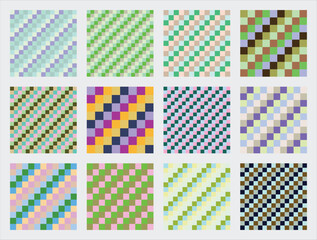 Modern Checkerboard Seamless Pattern Background Vector 2
