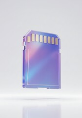 Illustrative sd card representation against a clean background