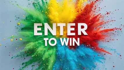 Vibrant Contest Promotion Enter To Win Sweepstakes Banner for Social Media Marketing