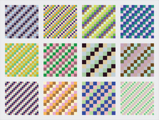 Modern Checkerboard Seamless Pattern Background Vector 42