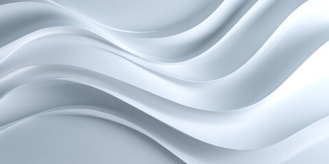 Obraz premium Smooth flowing abstract waves texture light white design