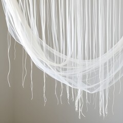 close up of white lace