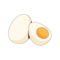Simple Egg Cartoon Icon Illustrarion