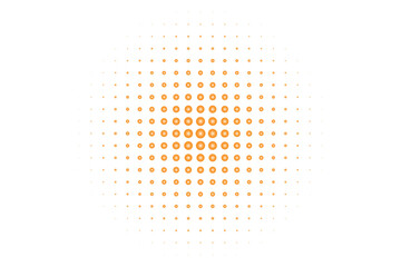 Pop art dot background. Pop art halftone spotted element. Halftone blue color dot. Pop art dotted on white background. Cartoon pop art circle, comic style bubble template