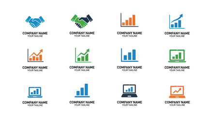 Business and Finance Logos Collection for Corporate Branding and Marketing.