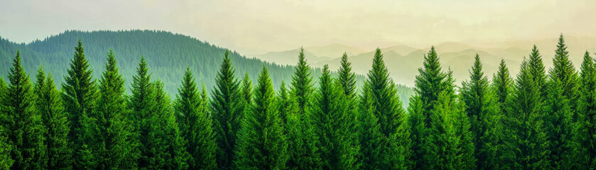 Fototapeta premium environmental conservation with forest preservation and green policy. Government green bonds being issued to finance forest protection