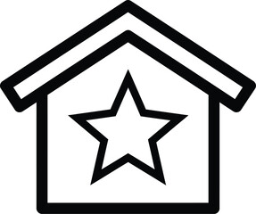 Star house vector illustration scalable eps icon for general use