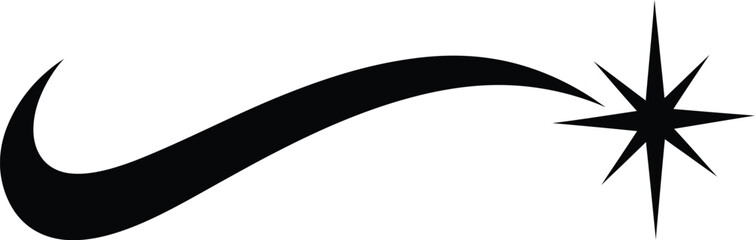 Elegant star swirl vector graphic scalable illustration for design projects