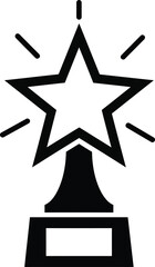 Star trophy vector illustration scalable eps graphic award achievement recognition