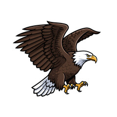 Fototapeta premium Majestic Bald Eagle in Flight With Sharp Talons and Focused Gaze