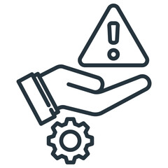 Risk Management Outline Icon