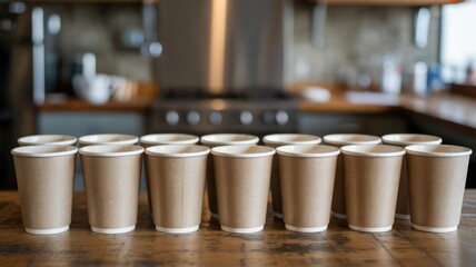 Coffee Cup Lineup: A Row of Empty Vessels