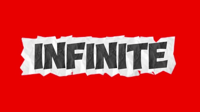 INFINITE red background 4k text motion video
