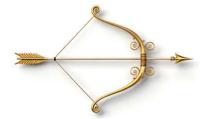 golden bow and arrow
