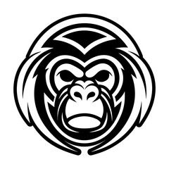 A filled style icon showing a gorilla symbol