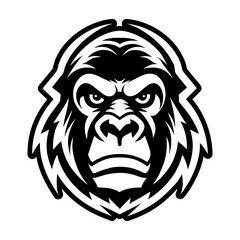 A filled style icon showing a gorilla symbol