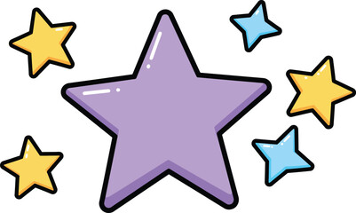 Obraz premium Sparkling star vector illustration eps scalable icon graphic element for design projects