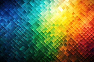 Vibrant abstract background with a colorful mosaic pattern of geometric shapes in a spectrum of bright hues
