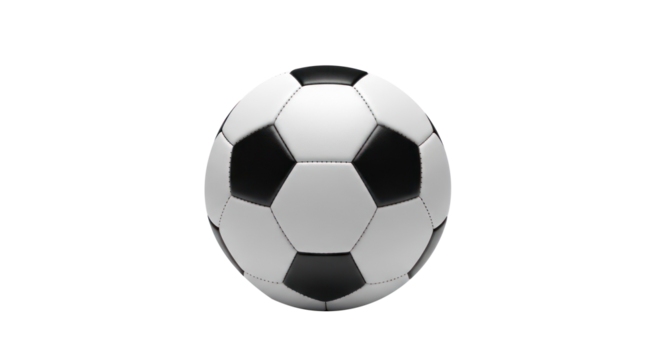 A soccer ball on a white background. - Powered by Adobe