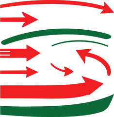 Icon abstract arrows arts design