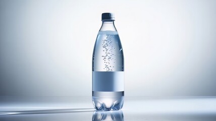  The Humble Beauty of Water Contained, Highlighting the Clarity of the Liquid and the Subtle Texture of the Blue-Tinted Plastic.