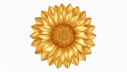 Golden Sunflower Isolated
