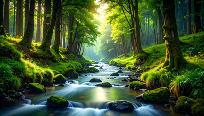 Lush Forest Stream