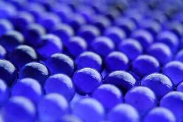Blue ball texture in macro. Diagonal distribution.